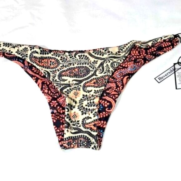 NWT Gypsy 05 Sand Neopolitan Reversible Bikini Bottoms Paisley - Picture 4 of 5